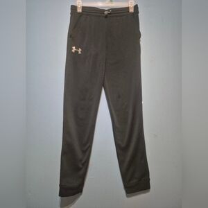 Under Armour Kids Black Joggers with White Logo